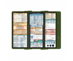 WhiteCoat Clipboard® Trifold - Army Green Critical Care Edition